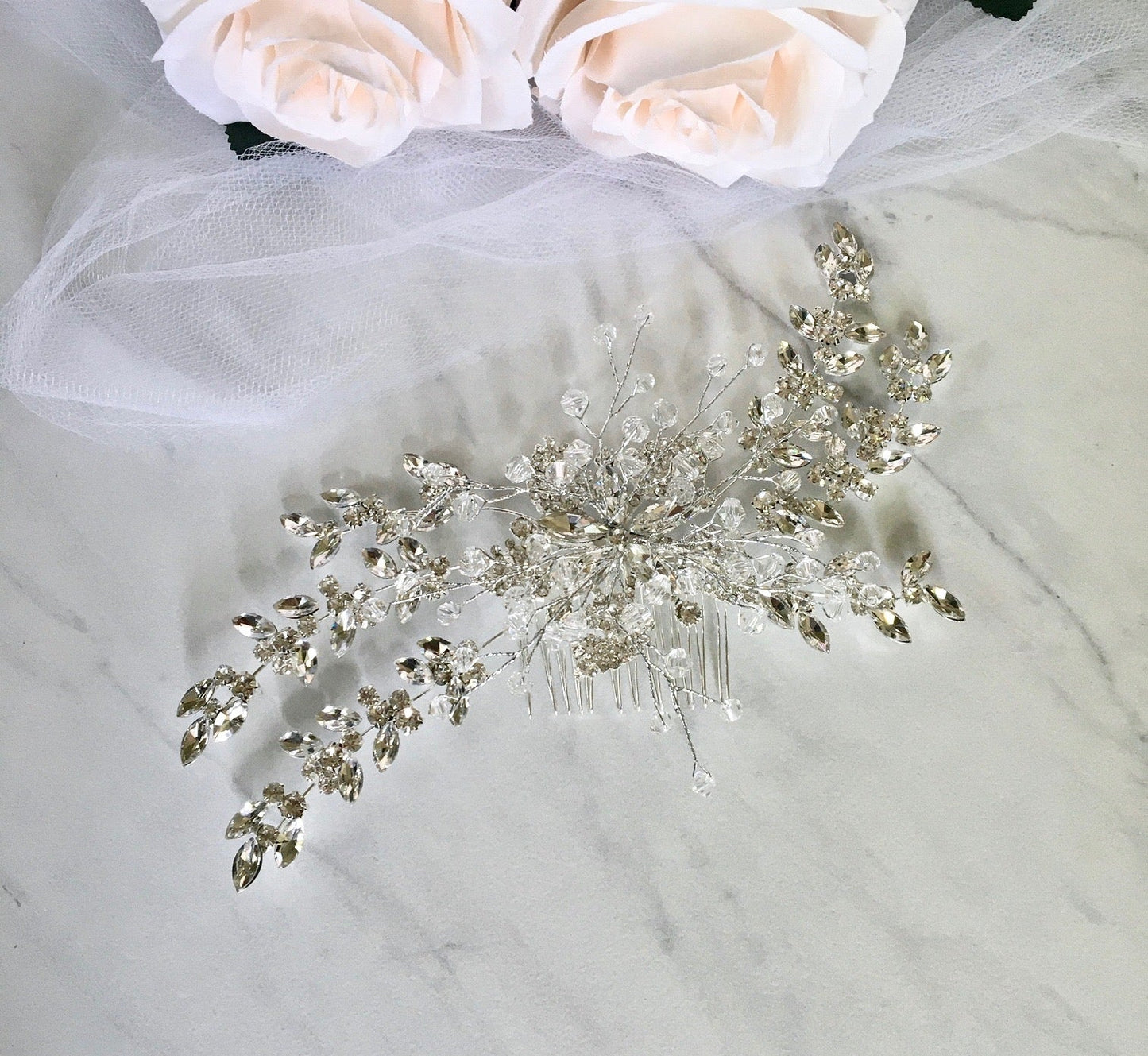 "Olana" - Austrian Crystal Bridal Hair Comb