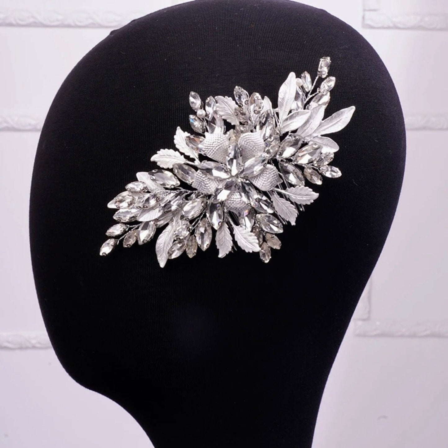 "Mikayla" - Crystal Bridal Hair Comb - Available in Silver, Rose Gold and Yellow Gold