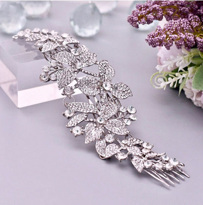 Ariel - Austrian Crystal Bridal Hair Comb - Available in Silver, Rose Gold and Yellow Gold