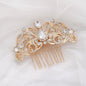 "Meara" - Crystal Bridal Hair Comb - Available in Rose Gold, Yellow Gold and Silver