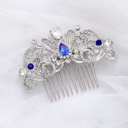 "Meara" - Crystal Bridal Hair Comb - Available in Rose Gold, Yellow Gold and Silver