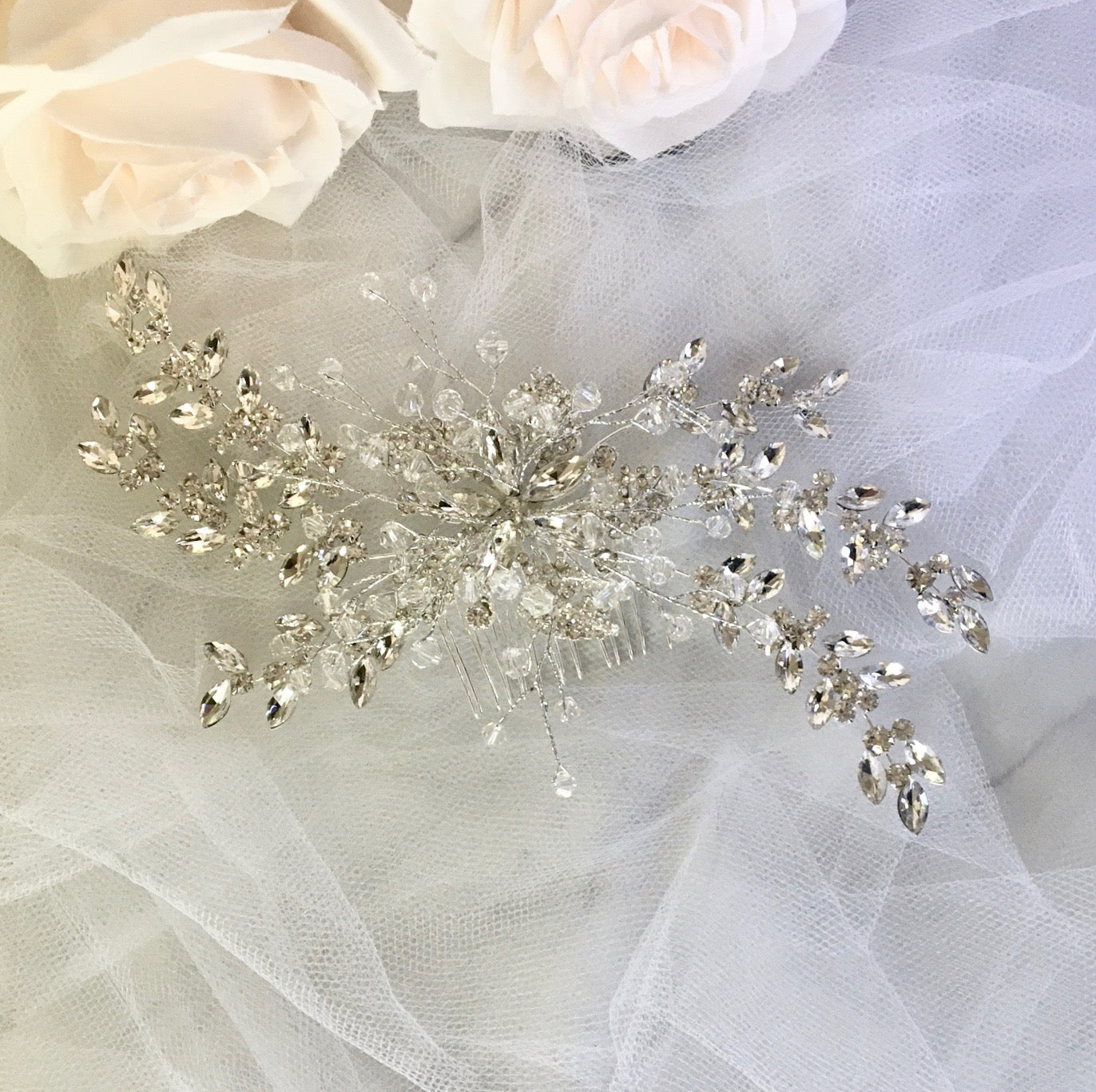 "Olana" - Austrian Crystal Bridal Hair Comb