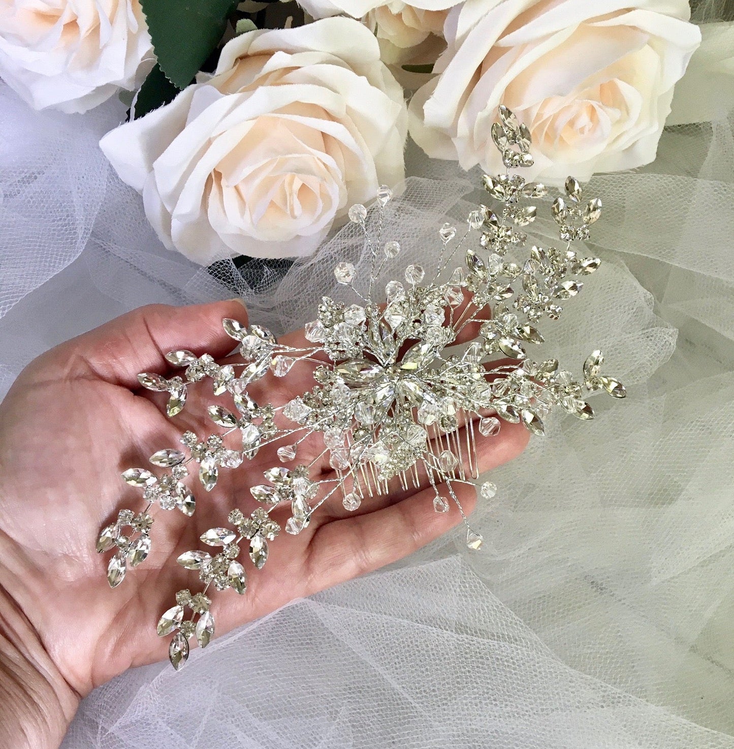 "Olana" - Austrian Crystal Bridal Hair Comb