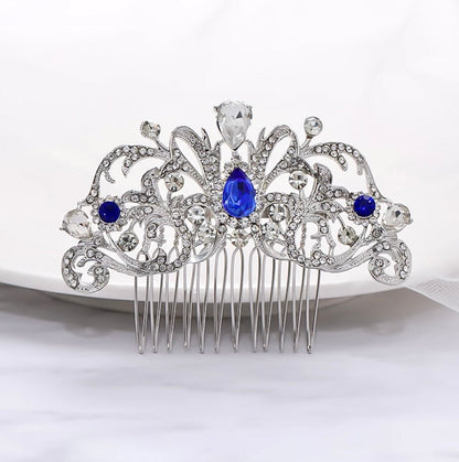 "Meara" - Crystal Bridal Hair Comb - Available in Rose Gold, Yellow Gold and Silver