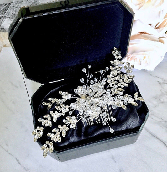"Olana" - Austrian Crystal Bridal Hair Comb