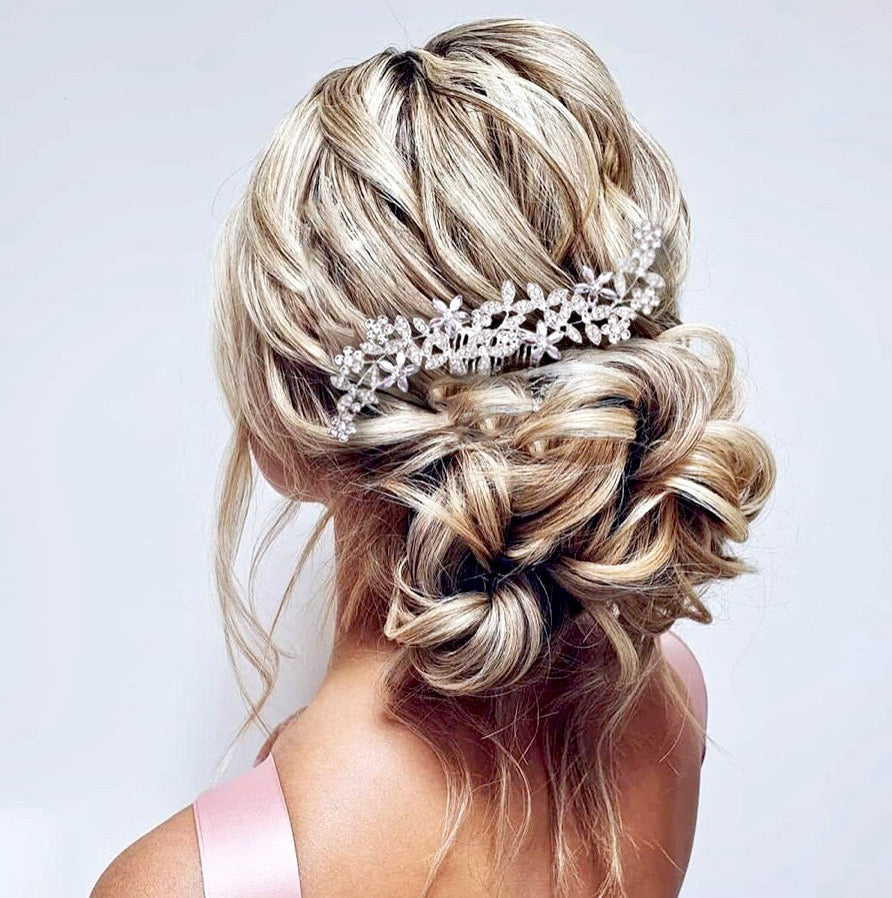 "Berenice" - Austrian Crystal Hair Comb - Available in Rose Gold, Silver and Yellow Gold