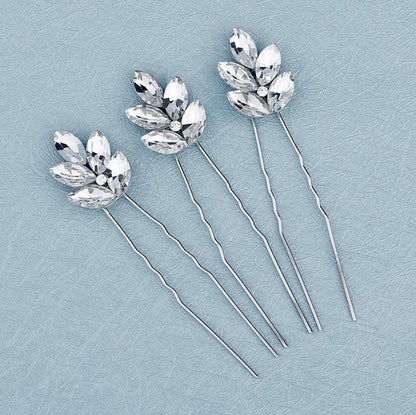 Hattie - Crystal Bridal Hair Pins - Set of 3