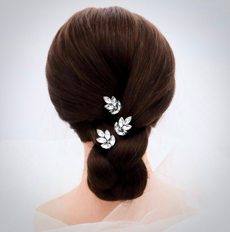 Hattie - Crystal Bridal Hair Pins - Set of 3