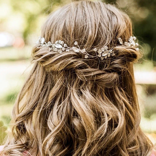 Ellie - Crystal Bridal Headband / Vine