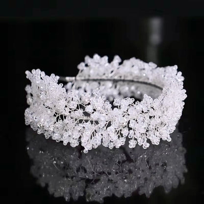 "Ira" - Silver Crystal Bridal Headband