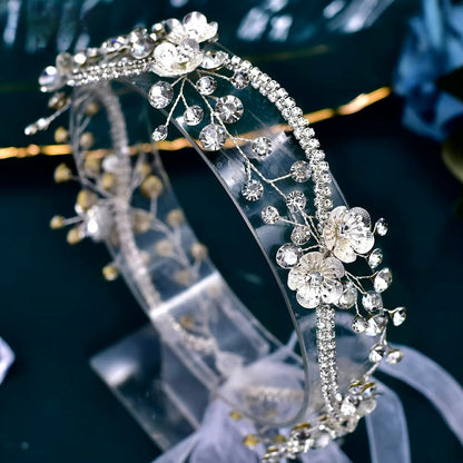 Tylaine - Silver Crystal Bridal Headband