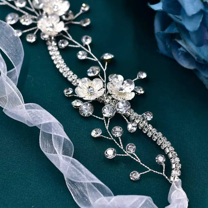 Tylaine - Silver Crystal Bridal Headband