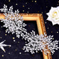 "Carmela" - Bridal Rhinestone Double Hair Comb - Available in Silver, Rose Gold and Yellow Gold