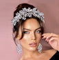 Belladonna - Silver Cubic Zirconia and Pearl Bridal Hair Accessory