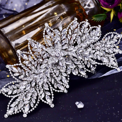 Zenaida - Silver Crystal Bridal Headdress