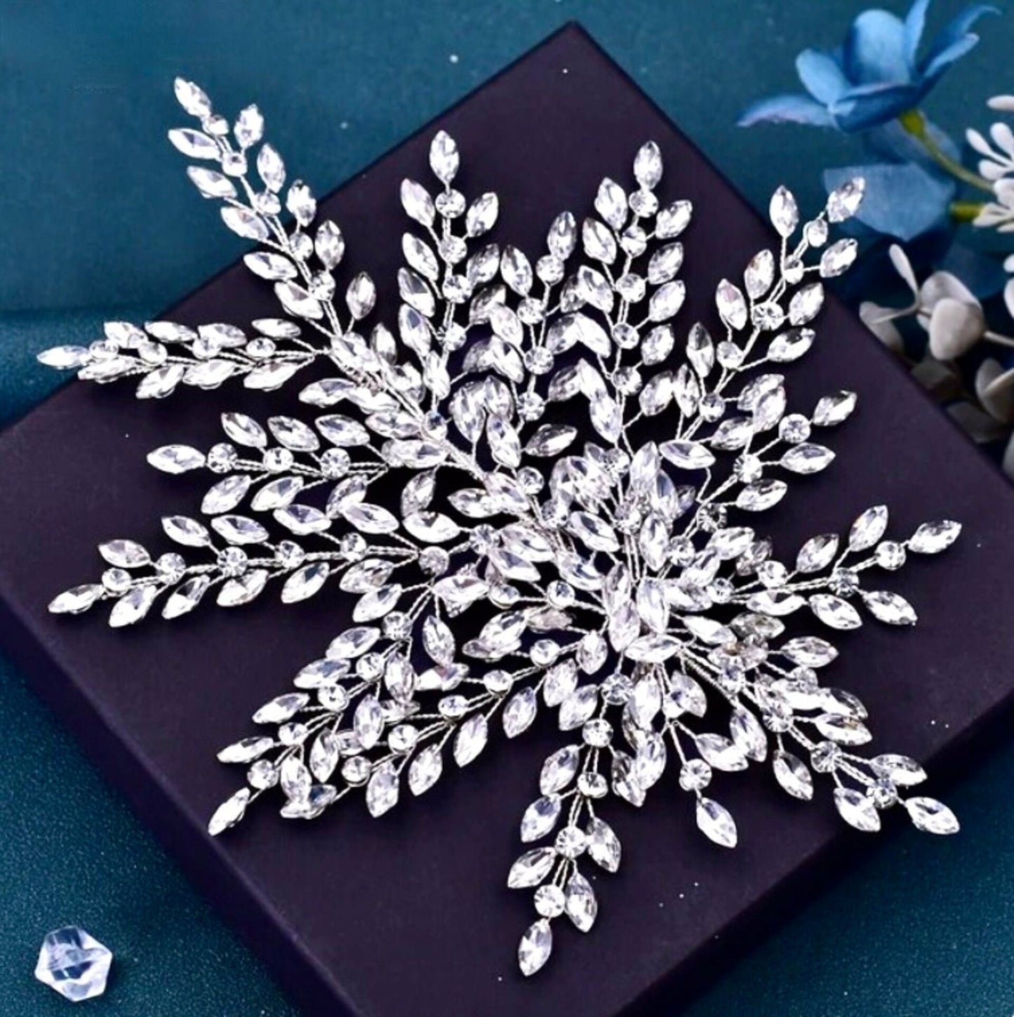 Olena - Crystal Bridal Hair Accessory Headdress - Available in Silver and Gold