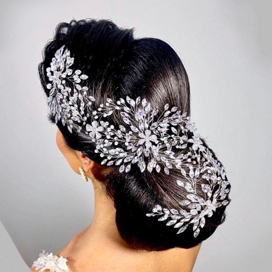 Serenade - Silver Crystal Bridal Headdress