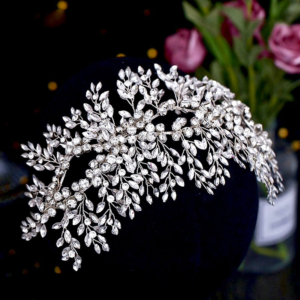 Natalie - Crystal Bridal Hair Accessory - Available in Silver and Yellow Gold