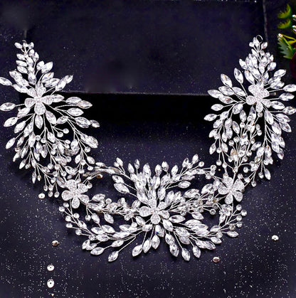 Serenade - Silver Crystal Bridal Headdress