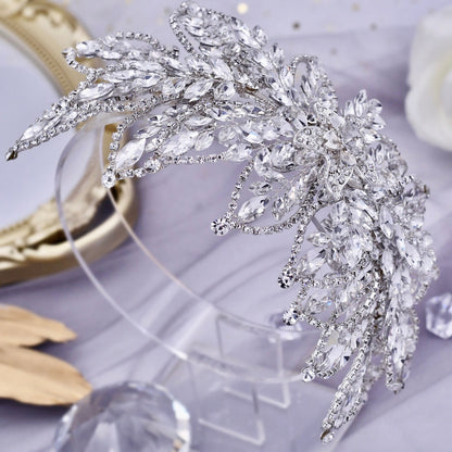 Zenaida - Silver Crystal Bridal Headdress