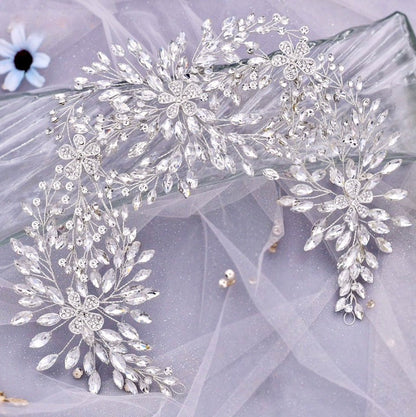 Serenade - Silver Crystal Bridal Headdress