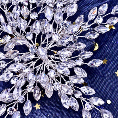 Olena - Crystal Bridal Hair Accessory Headdress - Available in Silver and Gold