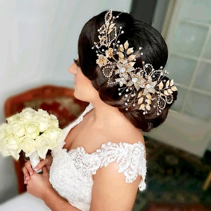Beaumont - Crystal Bridal Hair Accessory - Available in Silver and Gold