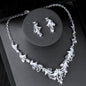 "Taline" - Silver Cubic Zirconia 3-Piece Bridal Jewelry Set With Tiara