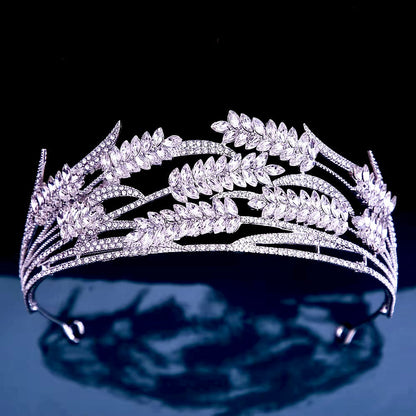 Morgan - Crystal Wedding Tiara - Available in Gold and Silver