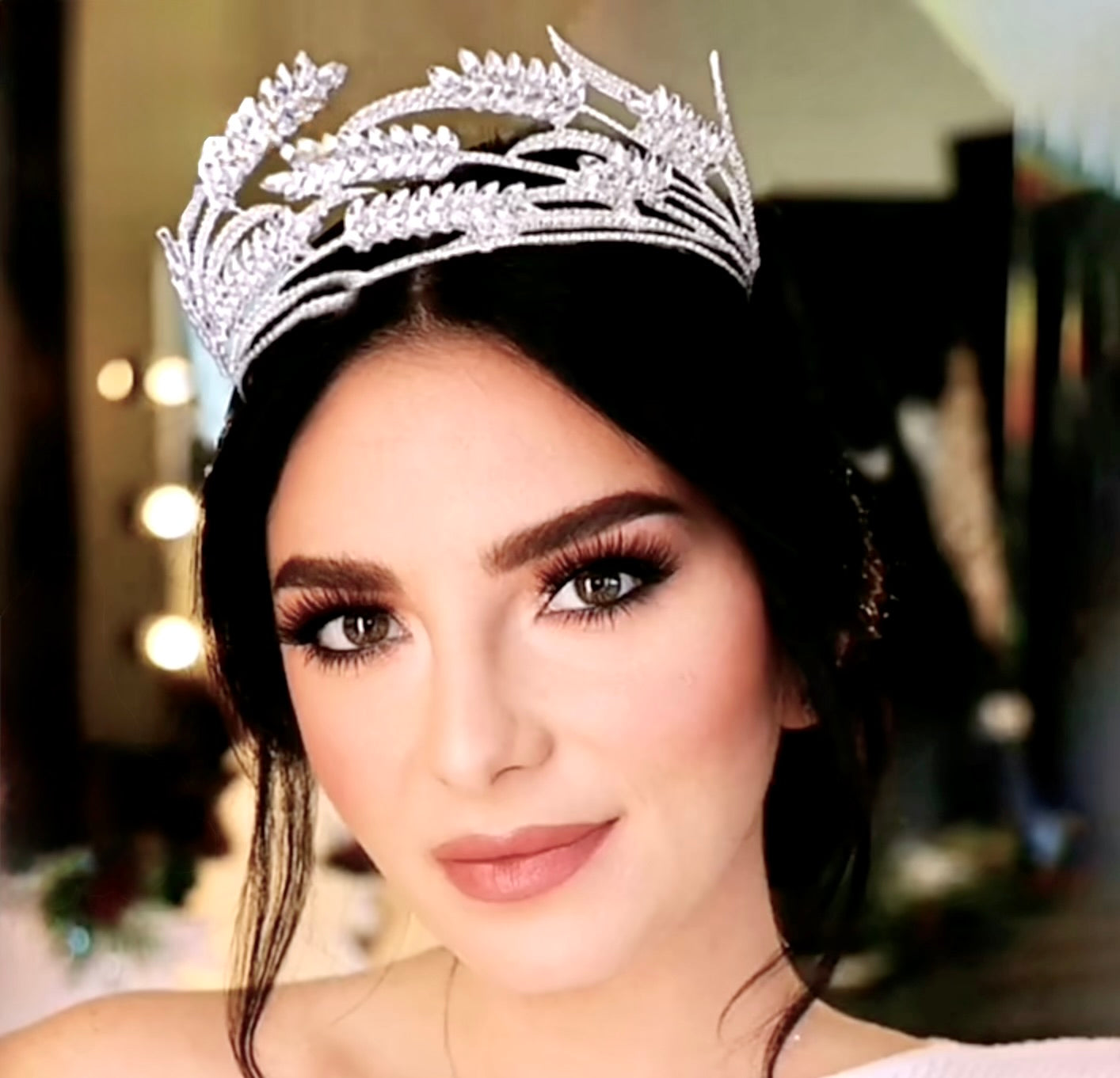 Morgan - Crystal Wedding Tiara - Available in Gold and Silver