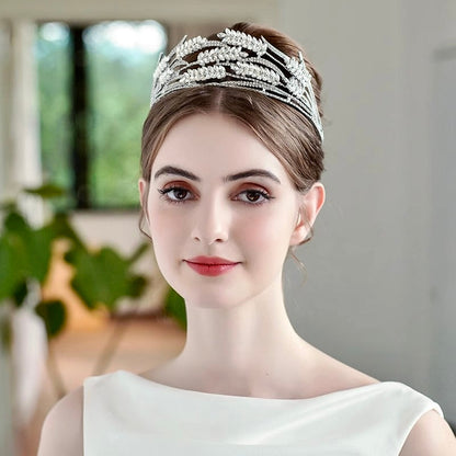 Morgan - Crystal Wedding Tiara - Available in Gold and Silver