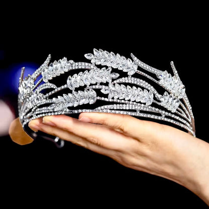 Morgan - Crystal Wedding Tiara - Available in Gold and Silver