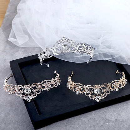 "Nikita" - Rhinestone Bridal Tiara - Available in Silver, Yellow Gold and Rose Gold