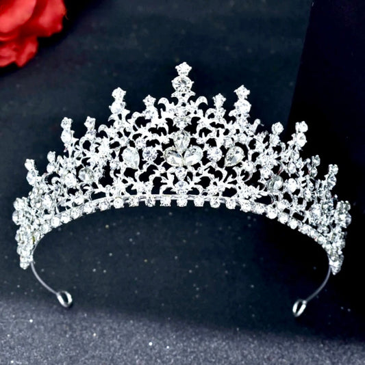 Nayri - Crystal Bridal Tiara - Available in Silver and Gold