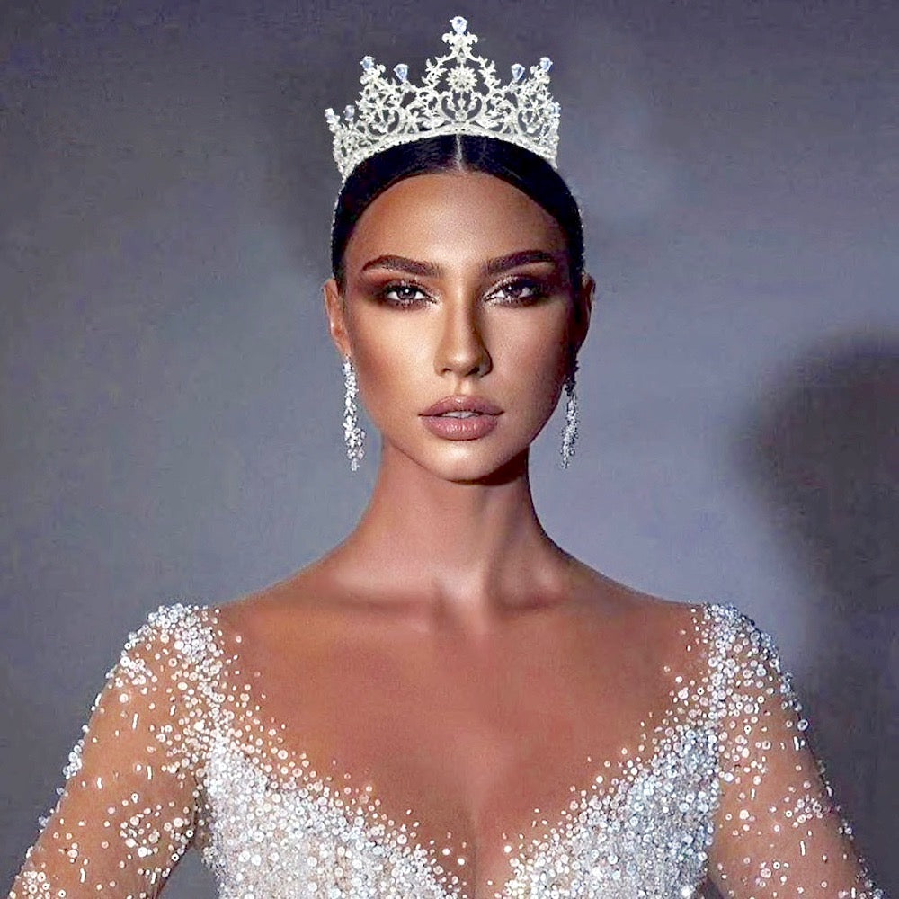 Peyton - Silver Cubic Zirconia Bridal Tiara