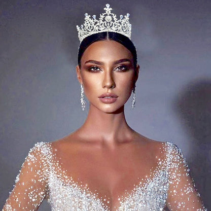 Peyton - Silver Cubic Zirconia Bridal Tiara