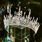 Teyana - Cubic Zirconia Tall Bridal Tiara - Available in Silver and Gold