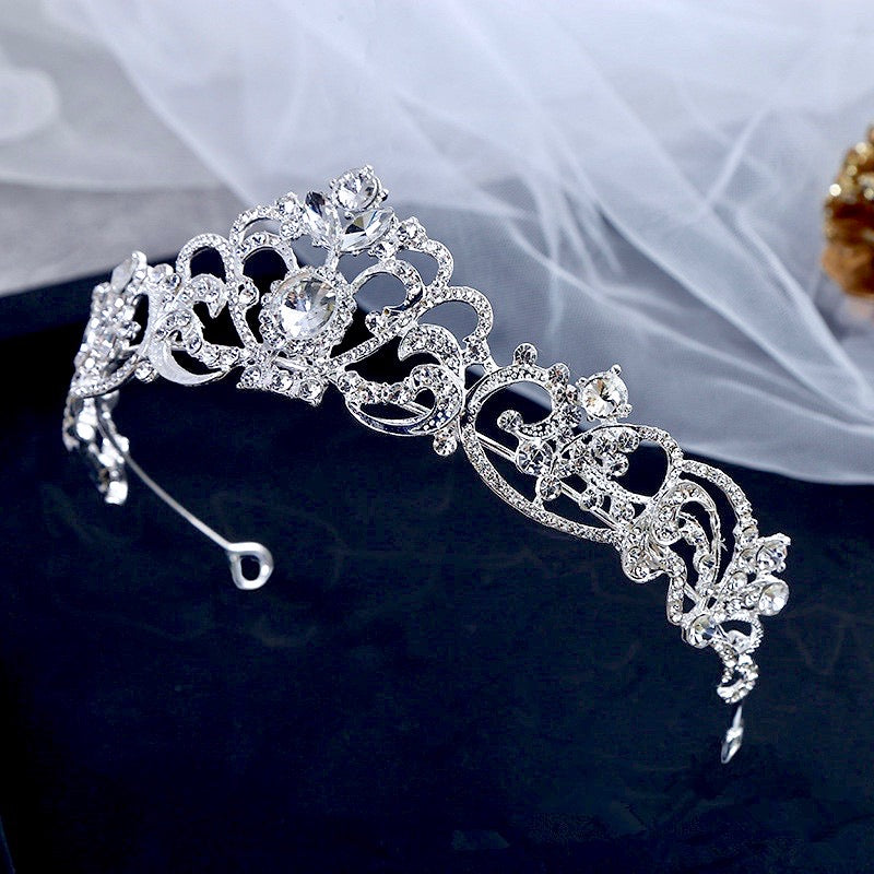 "Nikita" - Rhinestone Bridal Tiara - Available in Silver, Yellow Gold and Rose Gold