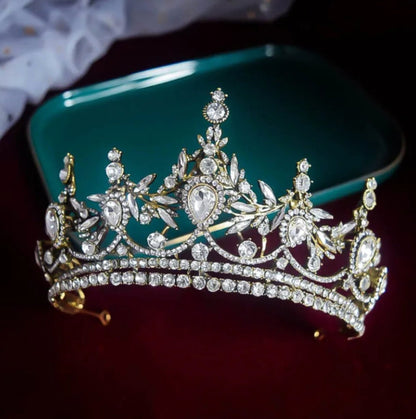 "Antoinette" - Baroque Wedding Tiara - Available in Antique Gold and Silver