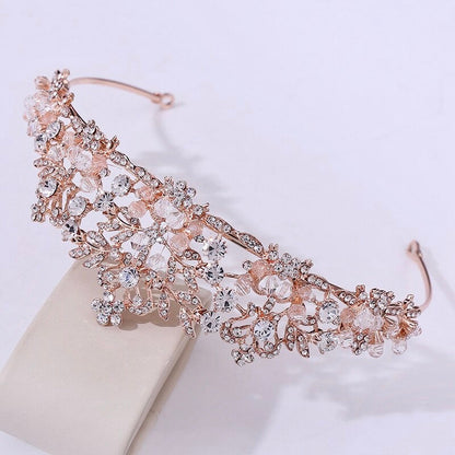 "Simone" - Crystal Bridal Tiara - Available in Silver, Rose Gold and Yellow Gold