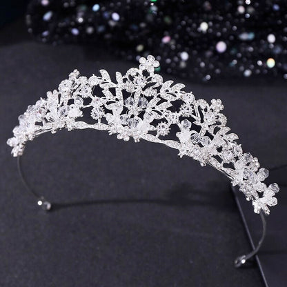 "Simone" - Crystal Bridal Tiara - Available in Silver, Rose Gold and Yellow Gold