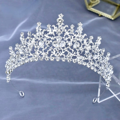 Nayri - Crystal Bridal Tiara - Available in Silver and Gold