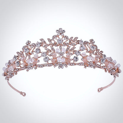 "Simone" - Crystal Bridal Tiara - Available in Silver, Rose Gold and Yellow Gold