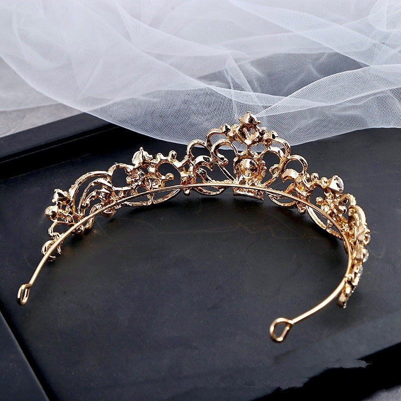 "Nikita" - Rhinestone Bridal Tiara - Available in Silver, Yellow Gold and Rose Gold