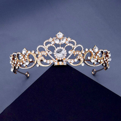 "Nikita" - Rhinestone Bridal Tiara - Available in Silver, Yellow Gold and Rose Gold