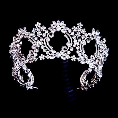 Everleigh - Pearl and Crystal Bridal Tiara - Available in Gold and Silver