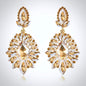 Alma - Rhinestone Bridal Earrings - Available in Silver and Gold