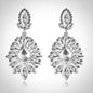 Alma - Rhinestone Bridal Earrings - Available in Silver and Gold
