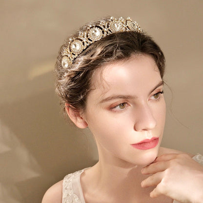 "Donatella" - Rhinestone Bridal Tiara - Available in Rose Gold and Silver