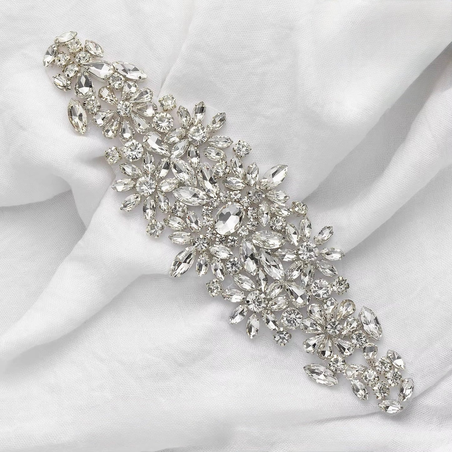 Gwen - Crystal Bridal Belt/Sash - Available in Yellow Gold, Rose Gold and Silver